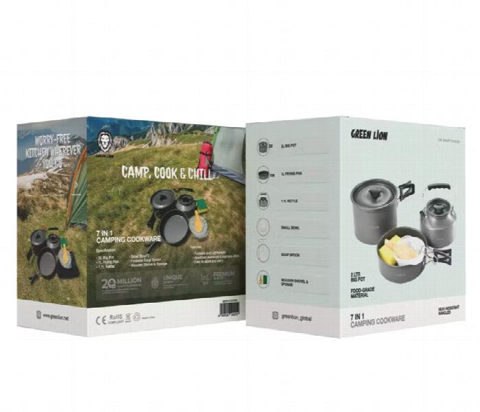 Green Lion 7 In 1 Camping Cookware - Zoom Image 4