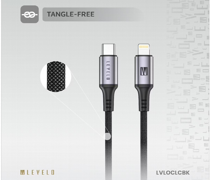 Levelo Otto Usb C To Lightning 30W Leather Cable - Zoom Image 2