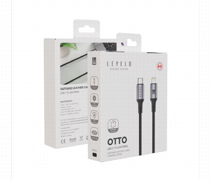 Levelo Otto Usb C To Lightning 30W Leather Cable - Zoom Image 5
