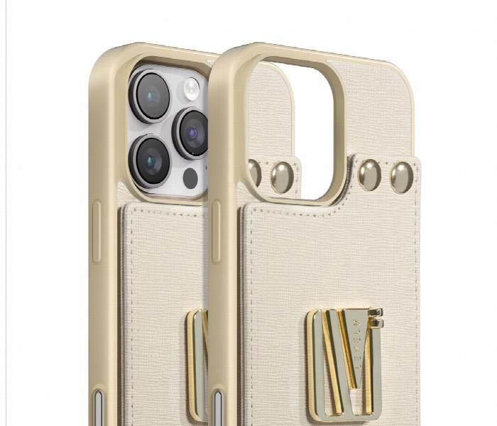 Levelo Serena Leather Case For Iphone 16 Pro Beige - Zoom Image 4