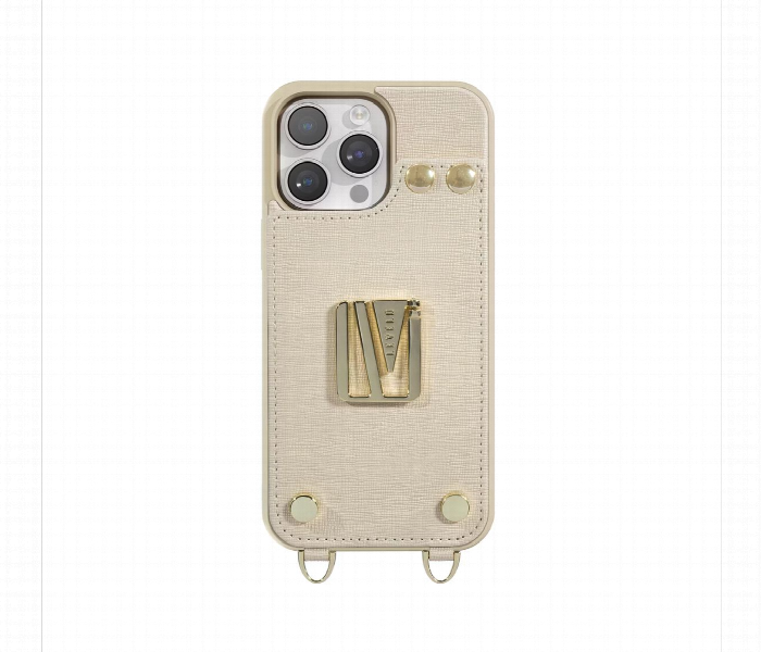 Levelo Serena Leather Case For Iphone 16 Pro Beige - Zoom Image 2