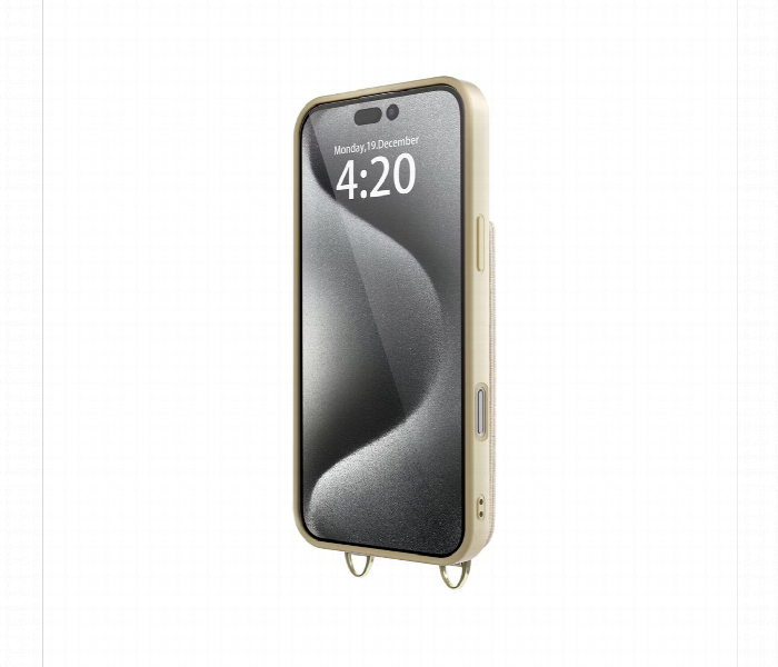 Levelo Serena Leather Case For Iphone 16 Pro Beige - Zoom Image 3