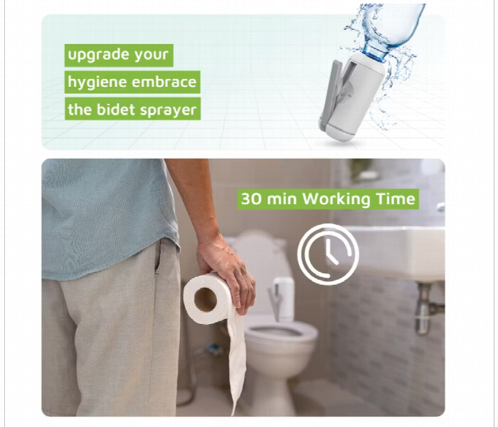 Green Lion Electric Pocket Bidet  450Mah White - Zoom Image 2