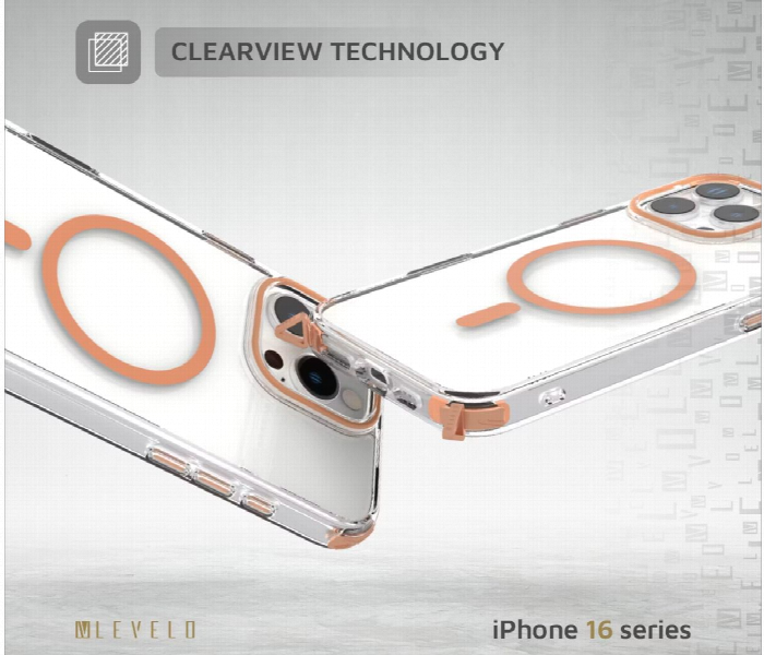 Levelo Celeste Magsafe Case With Crossbody Strap For Iphone 16 Pro Orange - Zoom Image 2