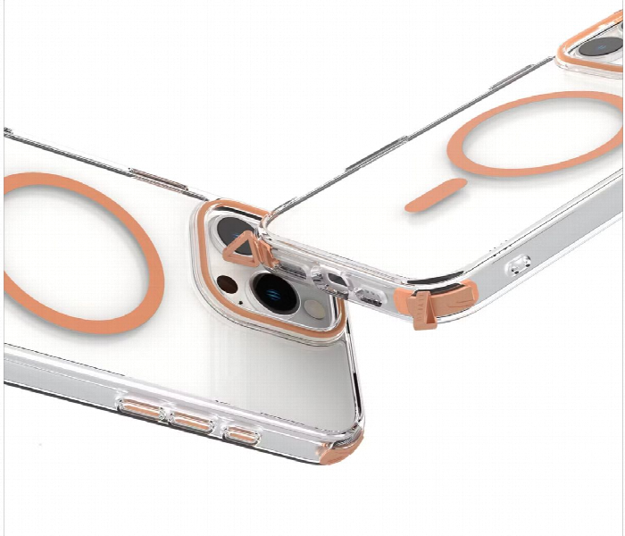 Levelo Celeste Magsafe Case With Crossbody Strap For Iphone 16 Pro Max Orange - Zoom Image 4