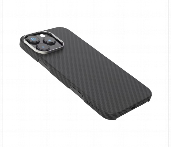 Levelo Sergei 1500D Aramid Fiber Case For Iphone 16 Pro Matte Black - Zoom Image 3