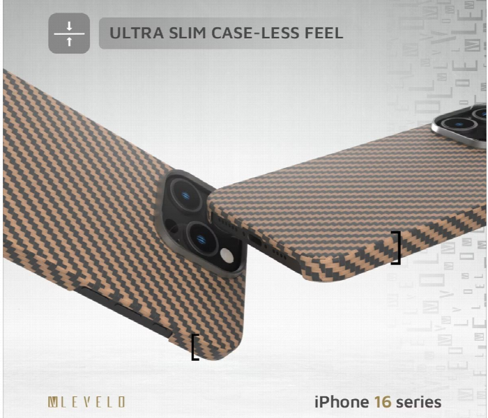 Levelo Sergei 1500D Aramid Fiber Case For Iphone 16 Pro Max Desert Rose - Zoom Image 3