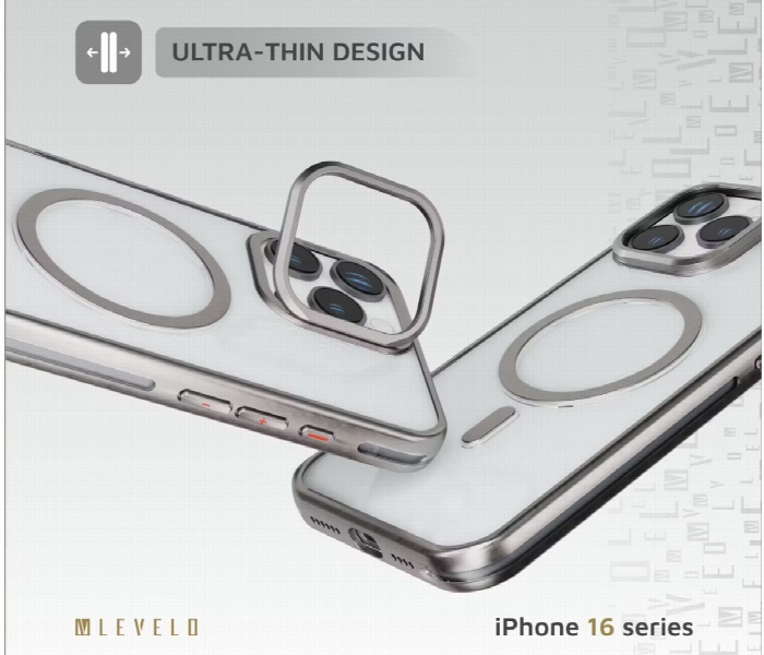 Levelo Elio Pc Case With Camera Ring Stand For Iphone 16 Pro Titanium - Zoom Image 4