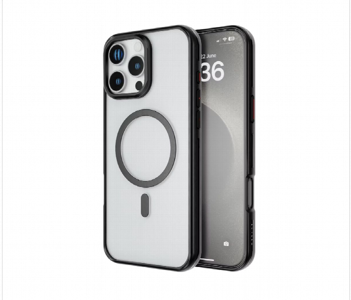 Levelo Elio Pc Case With Camera Ring Stand For Iphone 16 Pro Black - Zoom Image 2