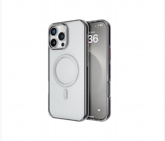 Levelo Elio Pc Case With Camera Ring Stand For Iphone 16 Pro Silver - Zoom Image 2