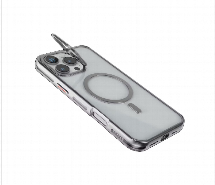 Levelo Elio Pc Case With Camera Ring Stand For Iphone 16 Pro Max Silver - Zoom Image 3