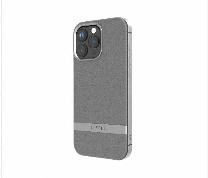 Levelo Pelle Leather Case For Iphone 16 Pro Gray - Zoom Image 2