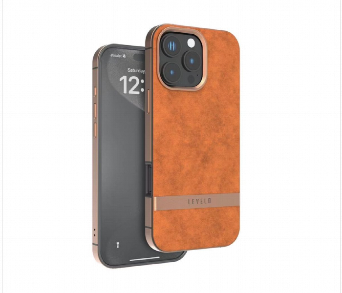 Levelo Pelle Leather Case For Iphone 16 Pro Brown - Zoom Image 1