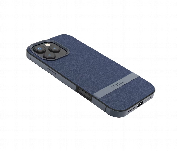 Levelo Pelle Leather Case For Iphone 16 Pro Max Blue - Zoom Image 2