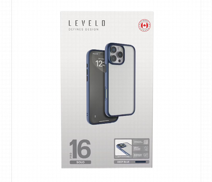Levelo Solo Case For Iphone 16 Pro Blue - Zoom Image 5