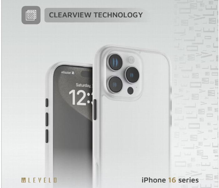 Levelo Solo Case For Iphone 16 Pro Max White - Zoom Image 4