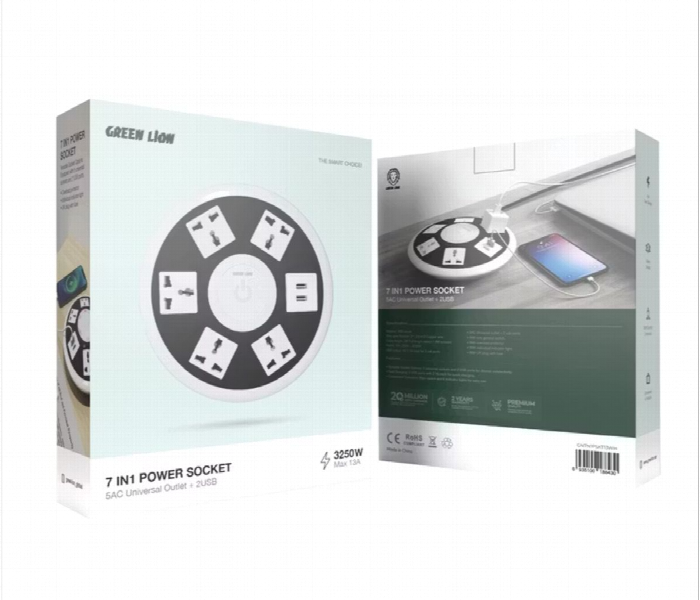 Green Lion 7 In 1 Power Socket - Zoom Image 4