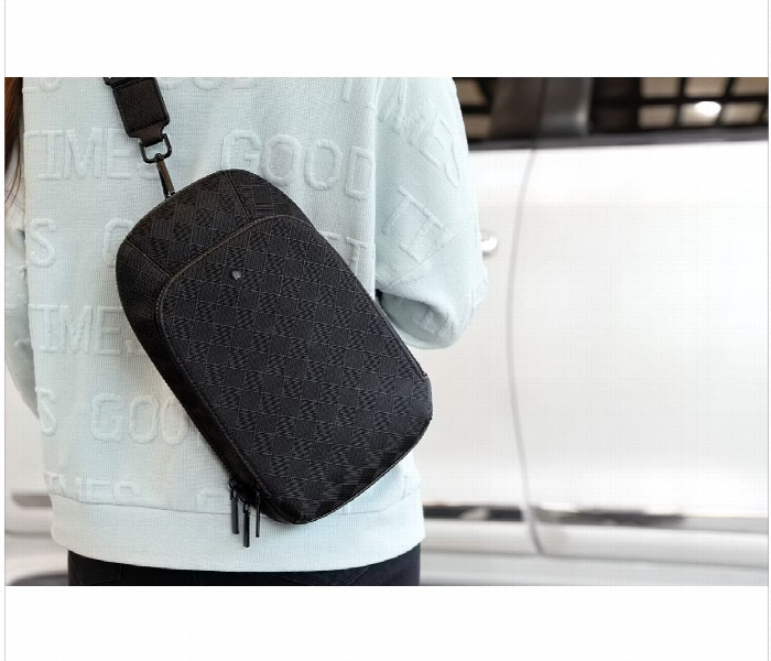 Levelo Soho Leather Sling Bag With Dual Sided Shoulder Strap - Zoom Image 3