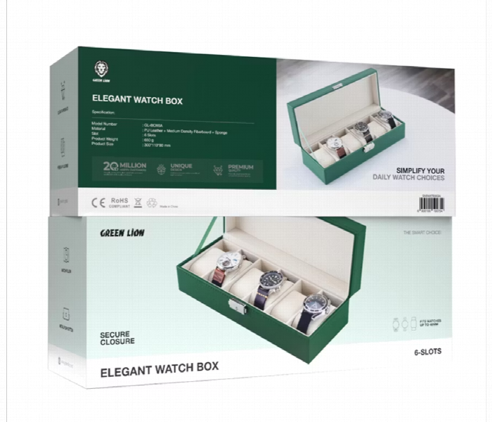 Green Lion Elegant Watch Box 6 Slots - Zoom Image 2