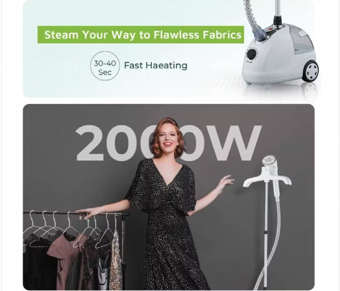 Green Lion Garment Steamer 5 Functional 2000W 1.8L - Zoom Image 2
