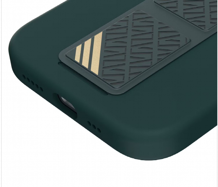 Levelo Morphix Silicone Case With Leather Grip For Iphone 15 Pro Max Green - Zoom Image 2