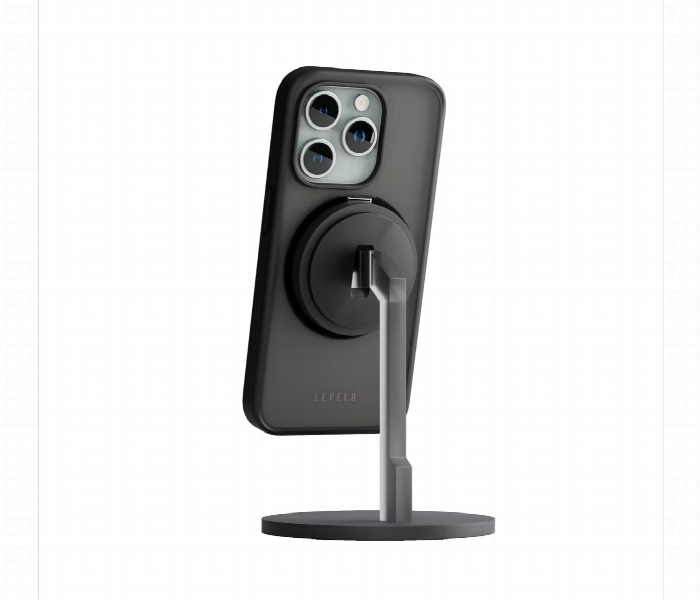 Levelo Magsafe Ringo Multi Functional Kickstand Case For Iphone 15 Pro Black - Zoom Image 3