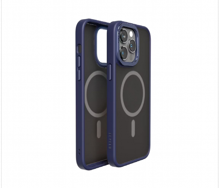 Levelo Magsafe Kayo Iphone 14 Pro Max Matte Back Case Blue - Zoom Image 1