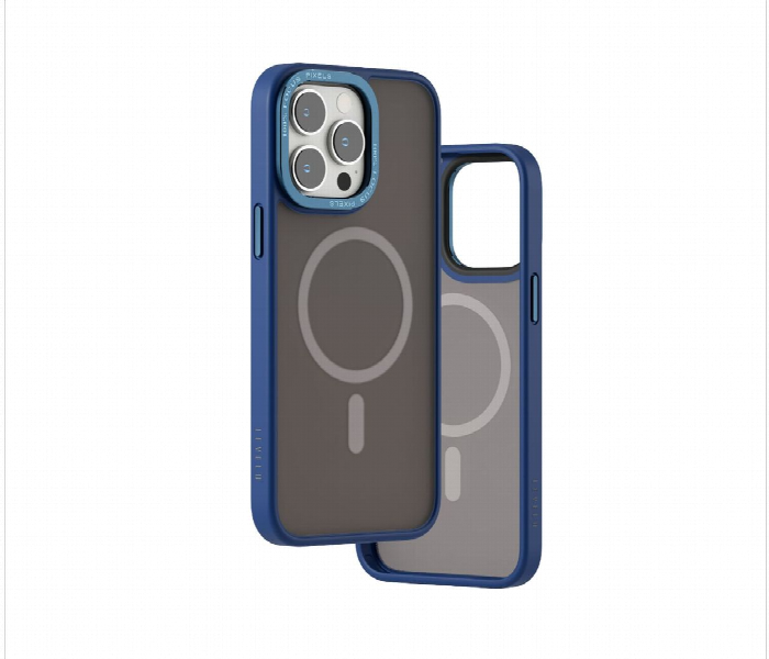 Levelo Magsafe Kayo Iphone 14 Pro Max Matte Back Case Blue - Zoom Image 2