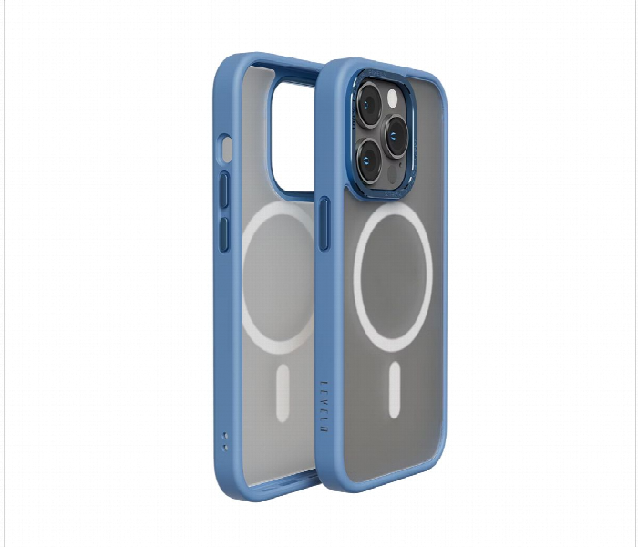 Levelo Magsafe Kayo Iphone 14 Pro Matte Back Case Matte Clear Blue - Zoom Image 1