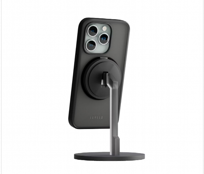 Levelo Magsafe Ringo Multi Functional Kickstand Case For Iphone 15 Pro Max Black - Zoom Image 3