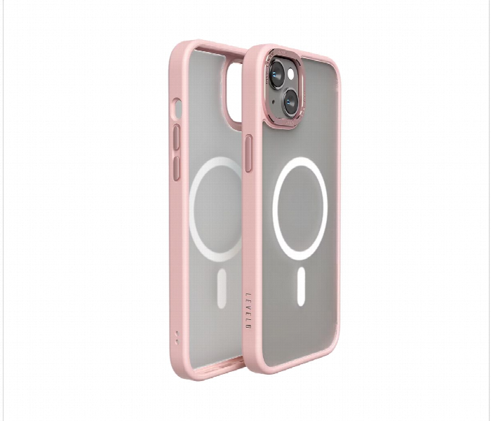 Levelo Magsafe Kayo Iphone 14 Plus Matte Back Case Matte Clear Pink - Zoom Image 1