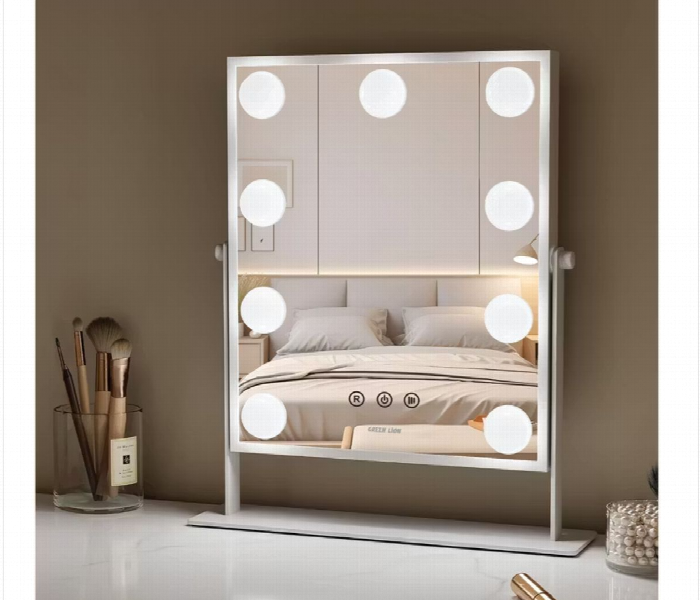 Green Lion Glam Shine Makeup Mirror 9 Led Lights - Zoom Image 2