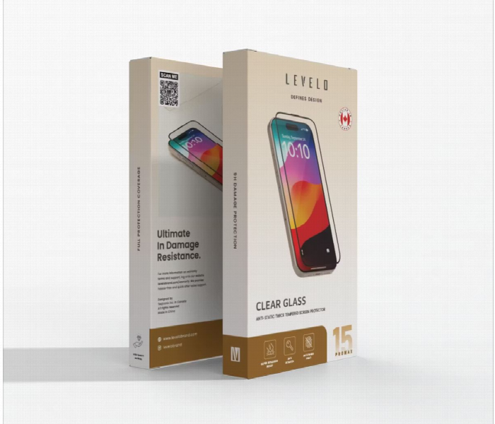 Levelo Full Screen Anti Static Twice Tempered Glass For Iphone 15 Pro Max - Zoom Image 4