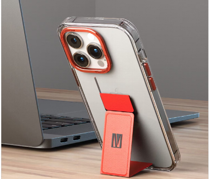 Levelo Morphix Clara Gripstand Iphone 14 Pro Imd Clear Back Case Red - Zoom Image 2