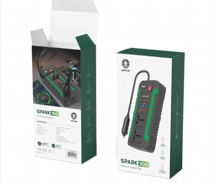 Green Lion Spark 300 Power Inverter   Portable 300W Ac With Usb Ports - Zoom Image 4