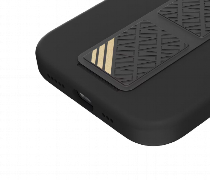 Levelo Morphix Silicone Case With Leather Grip For Iphone 15 Pro Max Black - Zoom Image 2