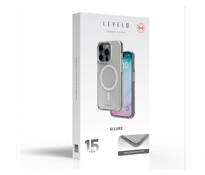 Levelo Allure Pc Hard Case For Iphone 15 Pro Clear - Zoom Image 3