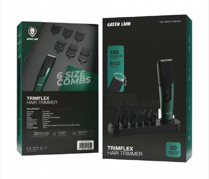 Green Lion Trim Flex Hair Trimmer  Black And Green - Zoom Image 3