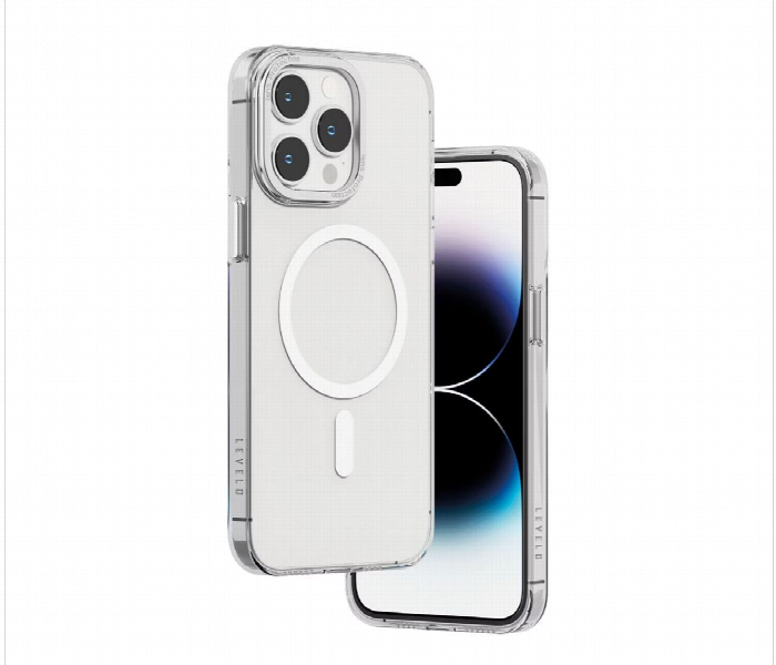 Levelo Magsafe Sensa Clear Back Case For Iphone 14 Pro Max Clear Champagne - Zoom Image 2
