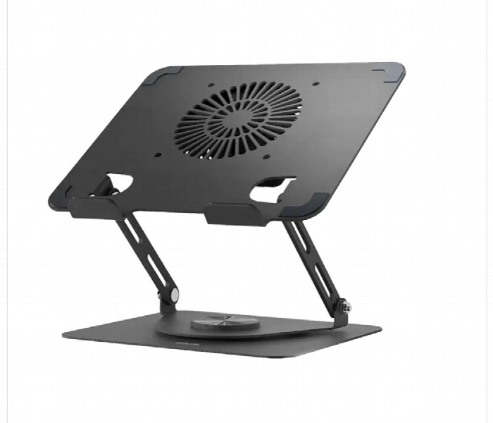 Green Lion Adjustable Laptop Stand With Cooling Fan . Black - Zoom Image 1