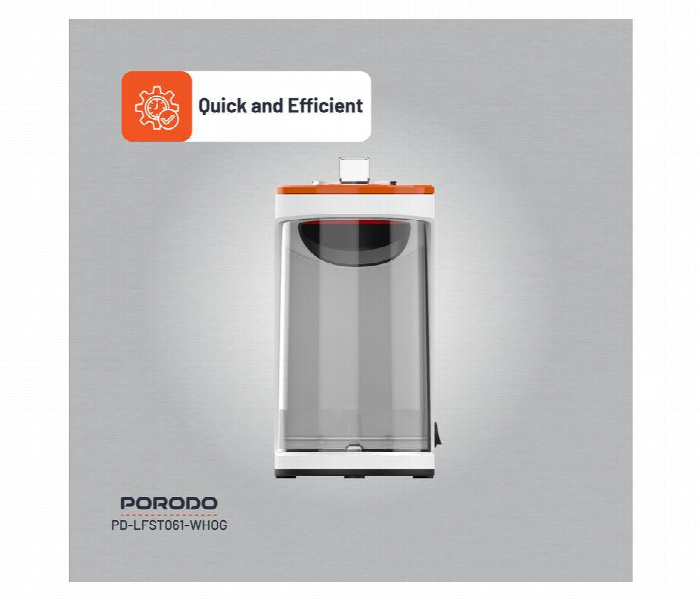 Porodo Lifestyle Air Popped Popcorn Maker . White - Zoom Image 3