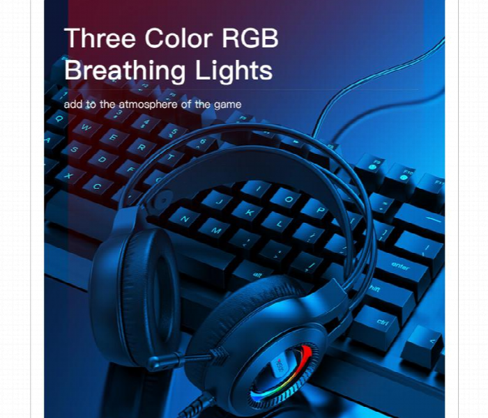 Yesido Ek02 Stereo Surround Gaming Headset With Rgb Lights For Playstation . Xbox . Mobile And Computer - Zoom Image 3