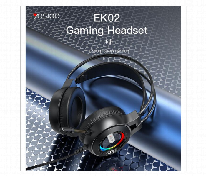 Yesido Ek02 Stereo Surround Gaming Headset With Rgb Lights For Playstation . Xbox . Mobile And Computer - Zoom Image 2