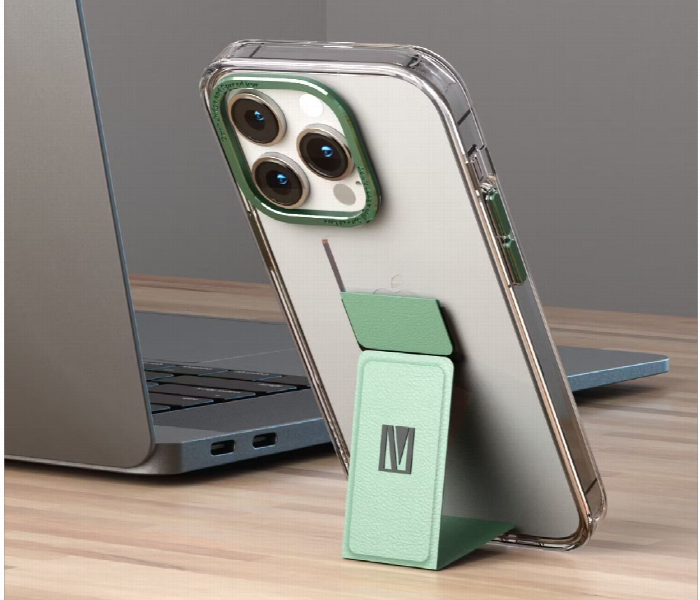 Levelo Morphix Clara Gripstand Iphone 14 Pro Max Imd Clear Back Case Green - Zoom Image 2