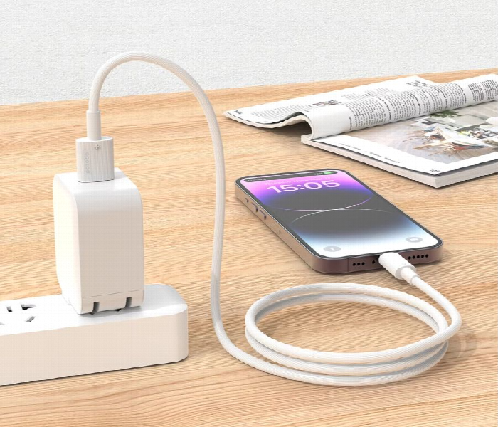 Porodo Usb A To Lightning Durable Charging Cable White - Zoom Image 2
