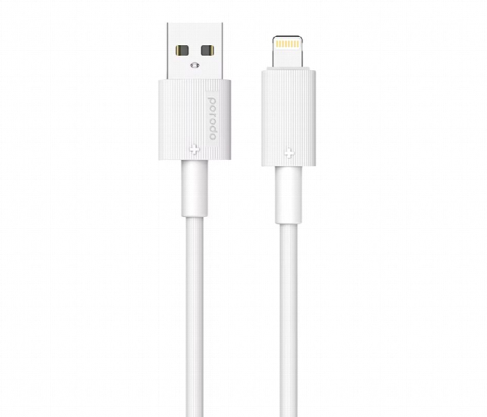Porodo Usb A To Lightning Durable Charging Cable White - Zoom Image 1
