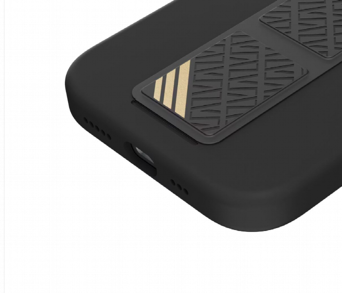Levelo Morphix Silicone Case With Leather Grip For Iphone 15 Pro Black - Zoom Image 4