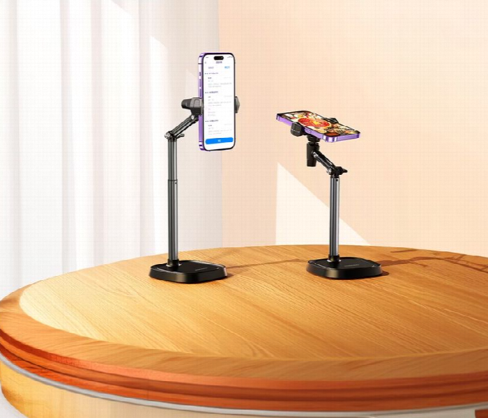 Porodo Multi Angle Desktop Phone Stand  Black - Zoom Image 3