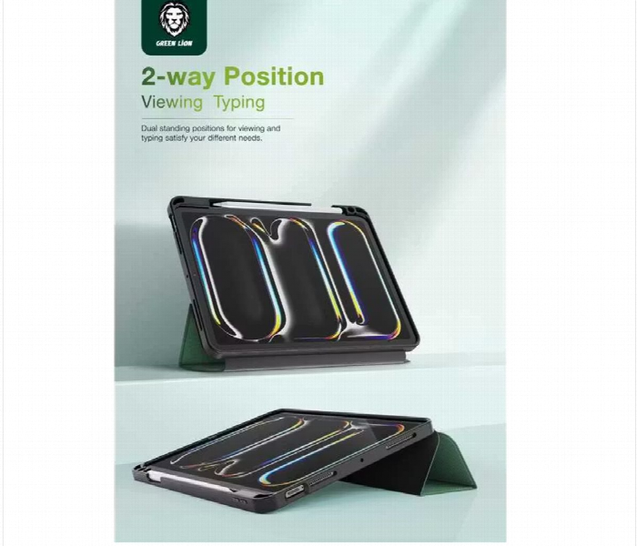 Green Lion Hogo Premium Case With Pencil Holder  Ipad Pro 13Inch Green - Zoom Image 3