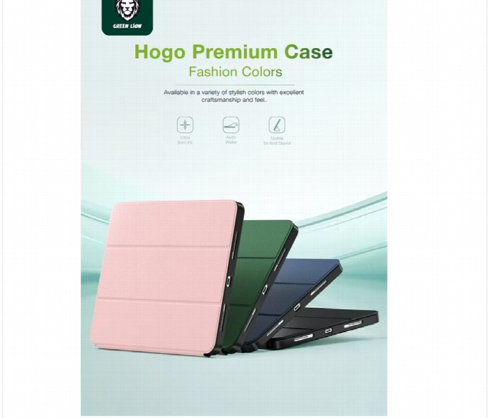 Green Lion Hogo Premium Case With Pencil Holder  Ipad Pro 13Inch Green - Zoom Image 4